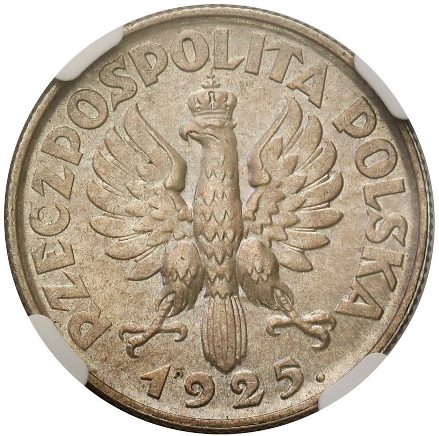 Polska II RP. 1 złoty 1925 NGC MS62